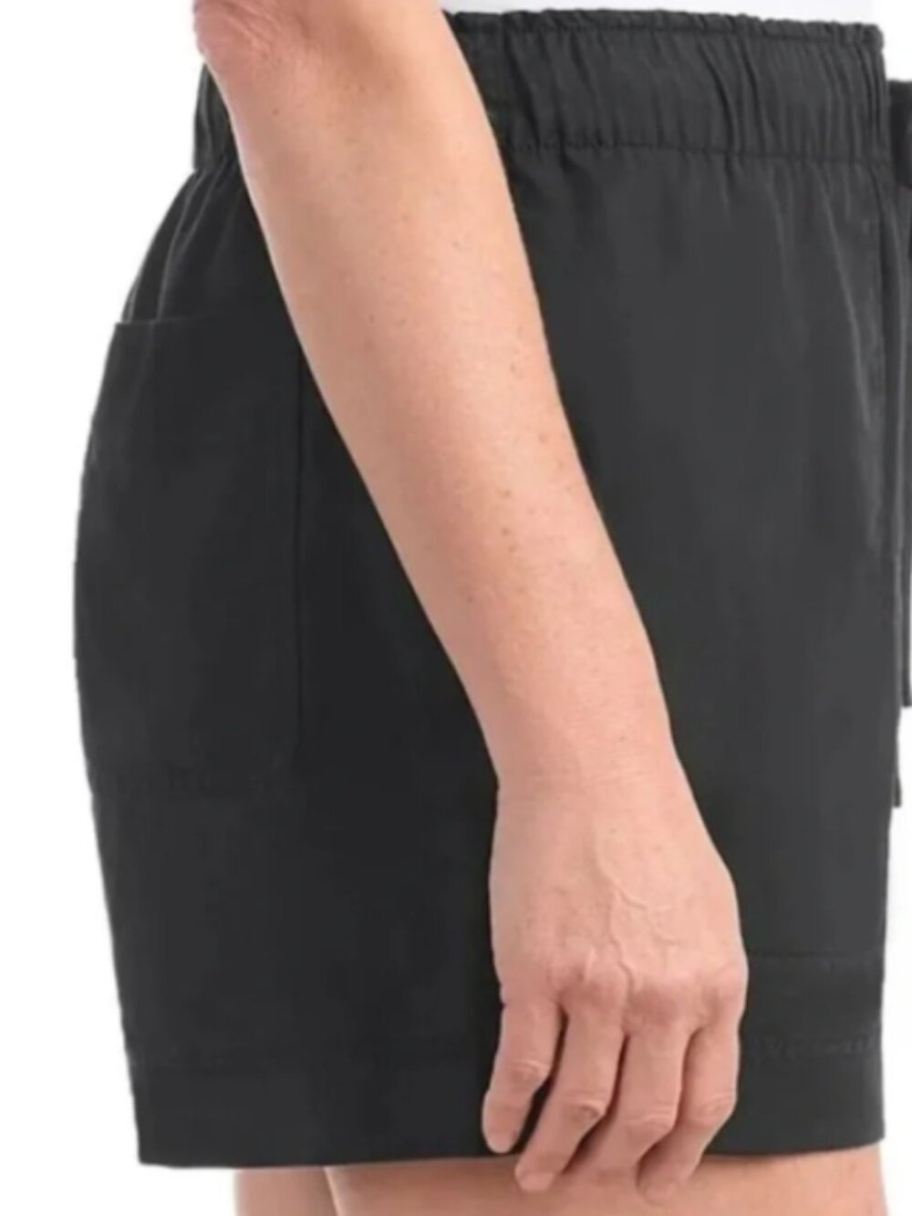 Hilary Radley Classic Black Drawstring Shorts by Hilary Radley